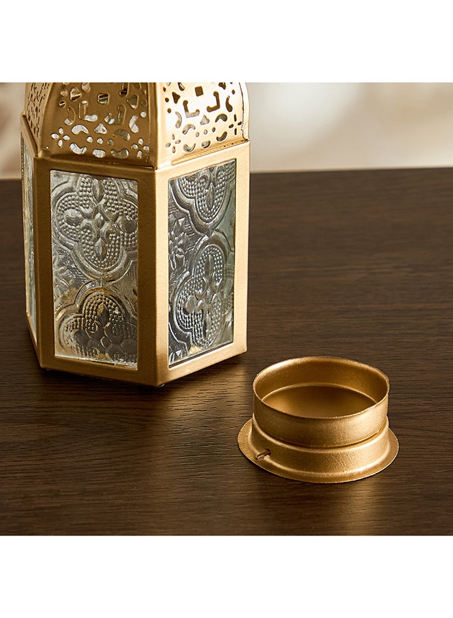 Home Box Aurum Arabesque Decorative Lantern Gold - Image 4